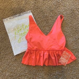 *NEW* Kortni Jeane Women’s V-Neck Swim Top - medium